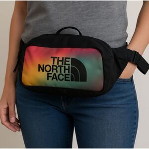The North Face Waist Pack Fanny Pack Belt Bag – Black with Multicolor Front Pane